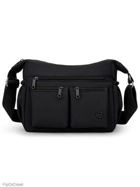 Nylon Crossbody Shoulder Handbag Waterproof Multi Pocket Roomy Purse